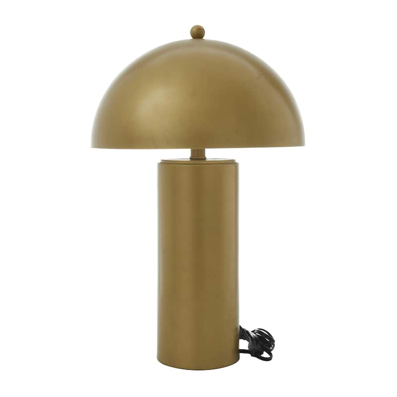 Gold or Black Metal Room Accent Lamp with Dome Shade