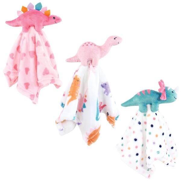 slide 1 of 1, Hudson Baby Girls Animal Face Security Blanket, Cute-A-Saurus 3-Pack, One Size - Cute-A-Saurus 3-Pack - One Size One Size - Cute-A-Saurus 3-Pack