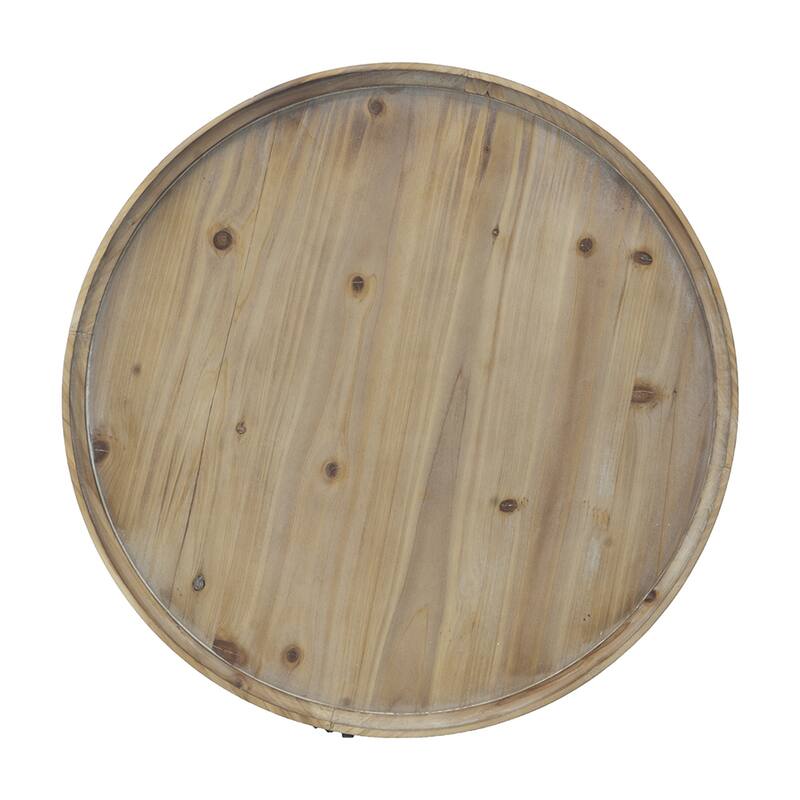 2-Tiered Side Tabel, Natural End Tabel for Lving Room Bedroom Entryway