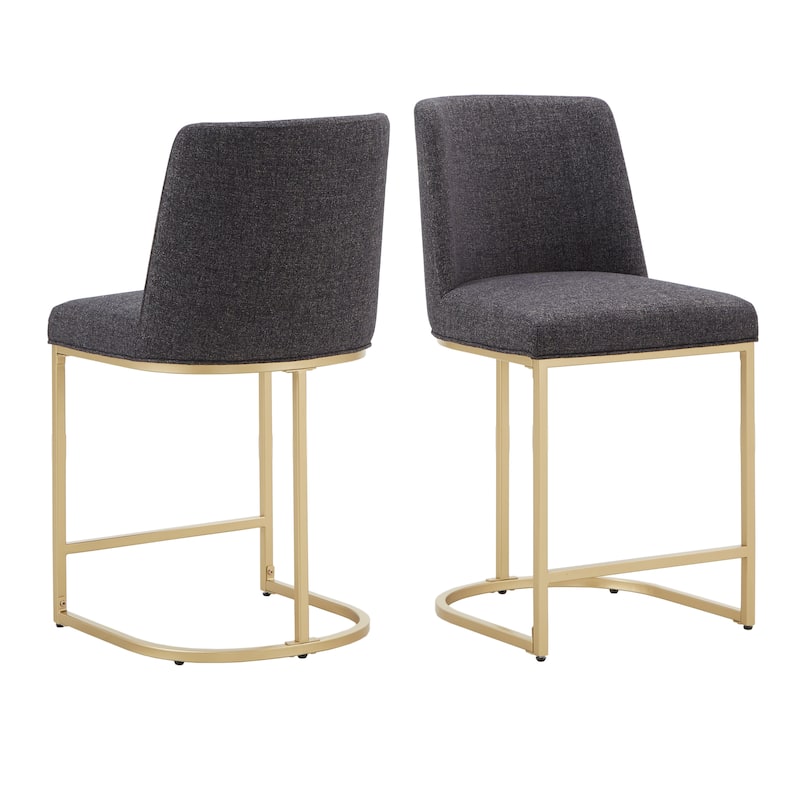 Beardsley Bar and Counter Stool (Set of 2) by iNSPIRE Q Modern - Black - Counter Height