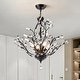 preview thumbnail 8 of 6, Maxax 4 - Light Unique Classic / Traditional Chandelier with Crystal Accents