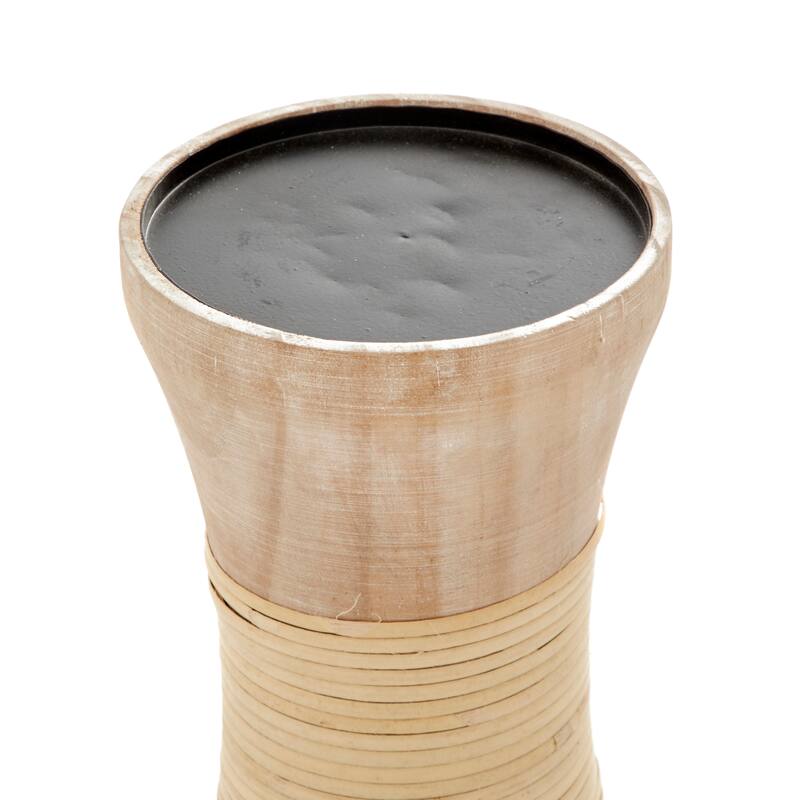 Brown Pine Natural Candle Holder (Set of 3) - 4 x 4 x 10