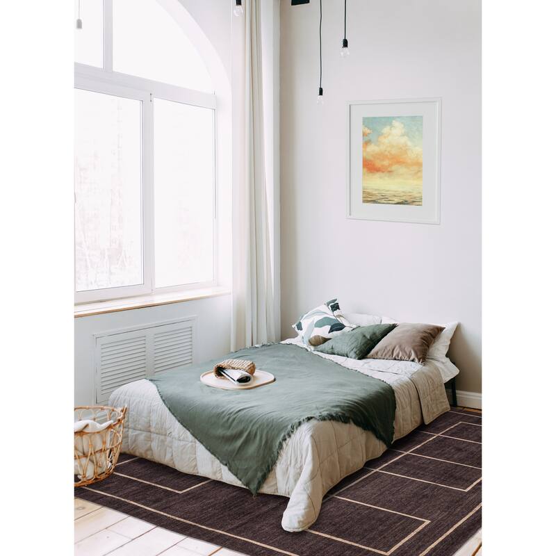 ECARPETGALLERY Hand-knotted Opulence Dark Brown Silk, Wool Rug - 8'1 x 10'1