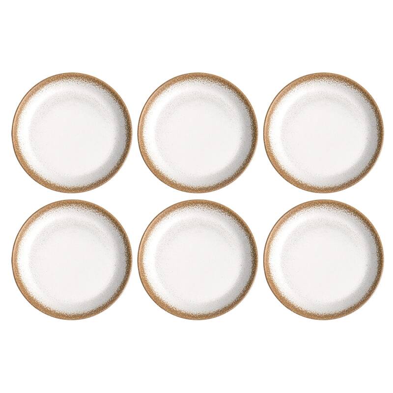 Abode Homewares Carmel Merge Reactive Salad Plate - White - 8.5" - Set of 6 - White