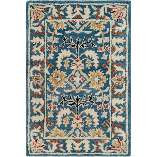 SAFAVIEH Handmade Antiquity Amalia Traditional Oriental Wool Rug - 2' x 3' - Dark Blue/Multi