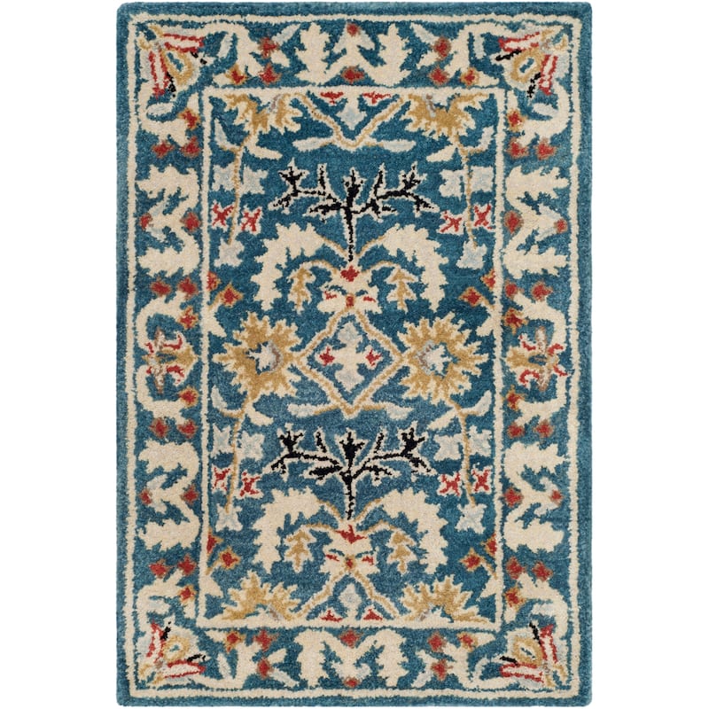 SAFAVIEH Handmade Antiquity Mirosava Traditional Oriental Wool Rug - 2' x 3' - Dark Blue/Multi