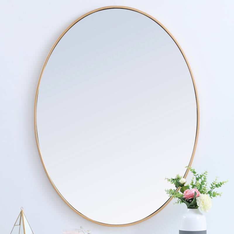 Carson Carrington Labbemala Metal Frame Oval Mirror