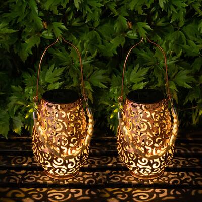 Adair Solar Powered Integrated Led Outdoor Lantern (set Of 2)