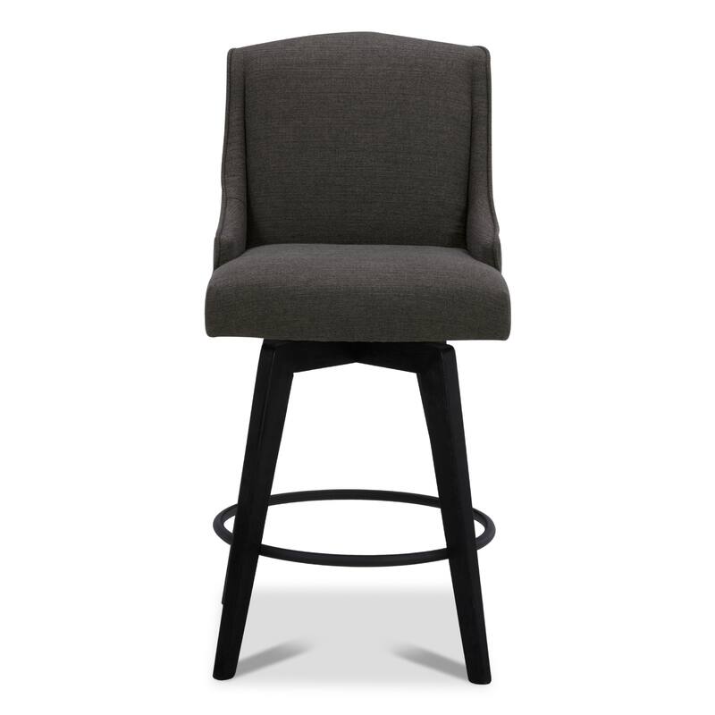 Spruce & Spring Jayden Upholstered Counter Height Swivel Barstool Set