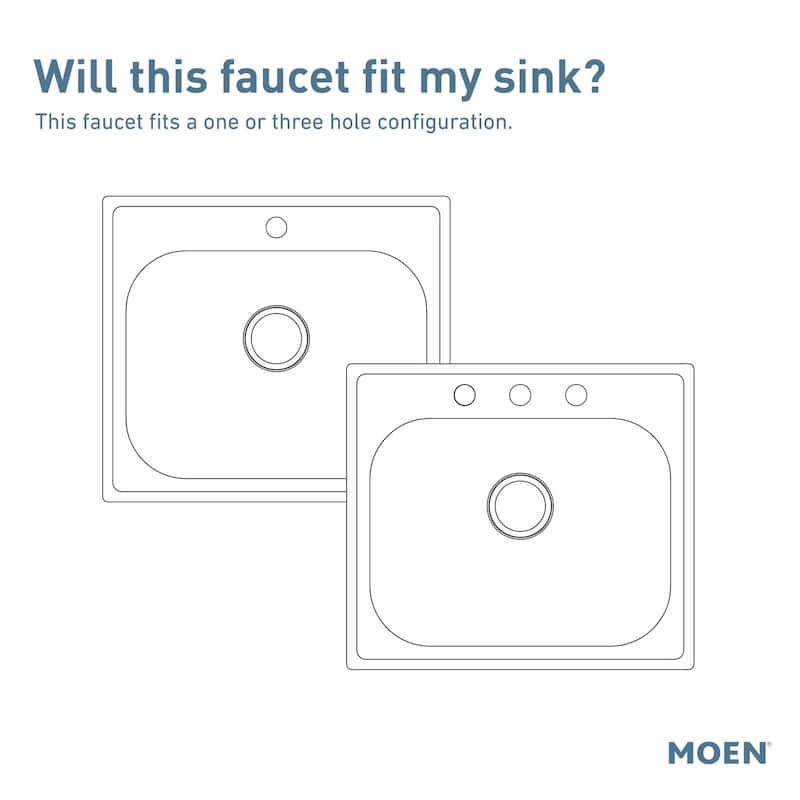 Moen 7882EW Genta LX 1.5 GPM Single Hole Pull Down Kitchen Faucet with