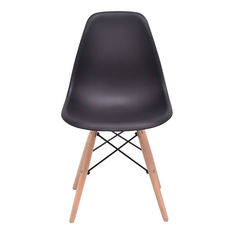 4-Piece Dining Chair Set with ABS Seat and Stylish Beech Wood Legs for Home or Office Use - 22" x 18.5" x 32" (D x W x H)