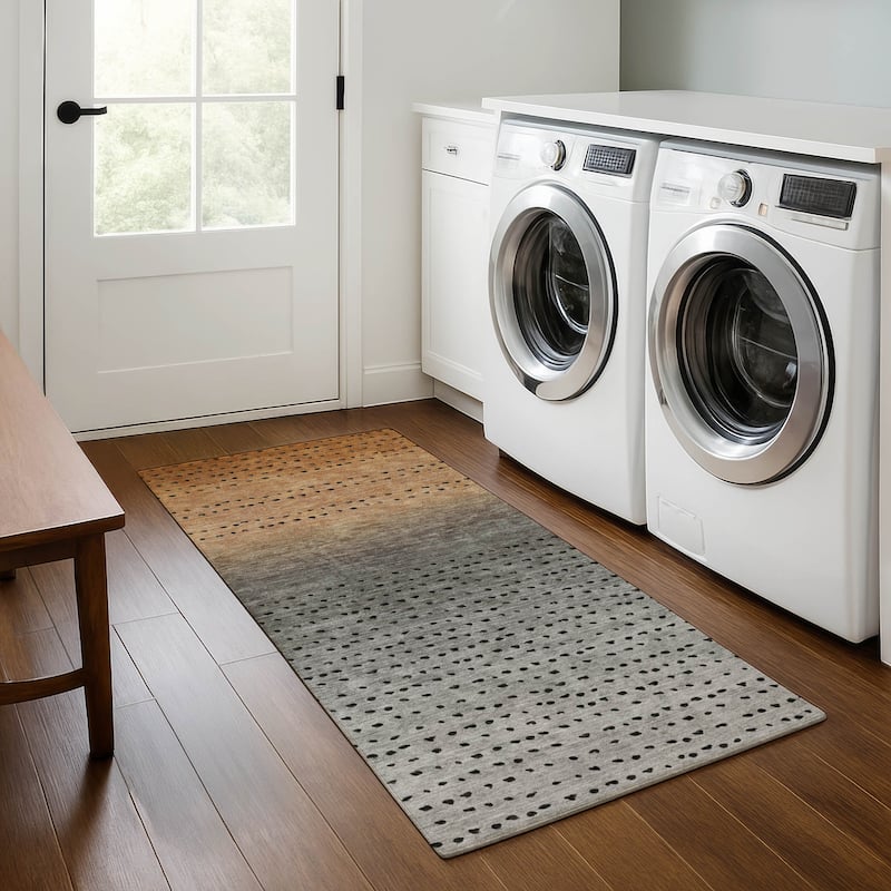 Premium Washable Super Soft Ombre Modern Mayfield Rug - Copper - 2'3" x 7'6"