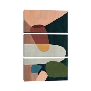 iCanvas "Stacking Pebbles I" by Eva Watts 3-Piece Canvas Wall Art Set ...