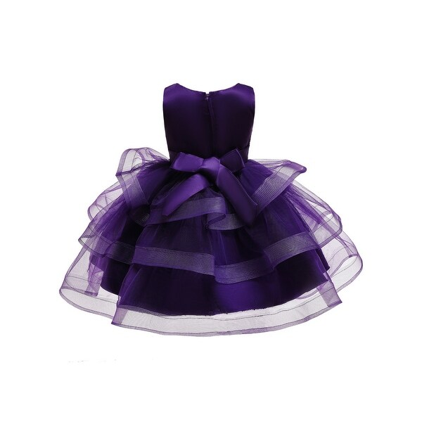girls purple floral dress