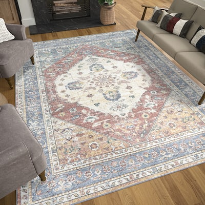 Addalyn French Country Medallion Area Rug