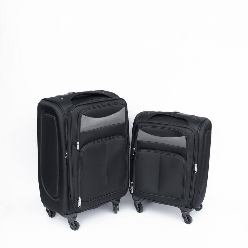 (20+24) Two-piece suitcase suitcase set Oxford trolley case without password lock universal wheel