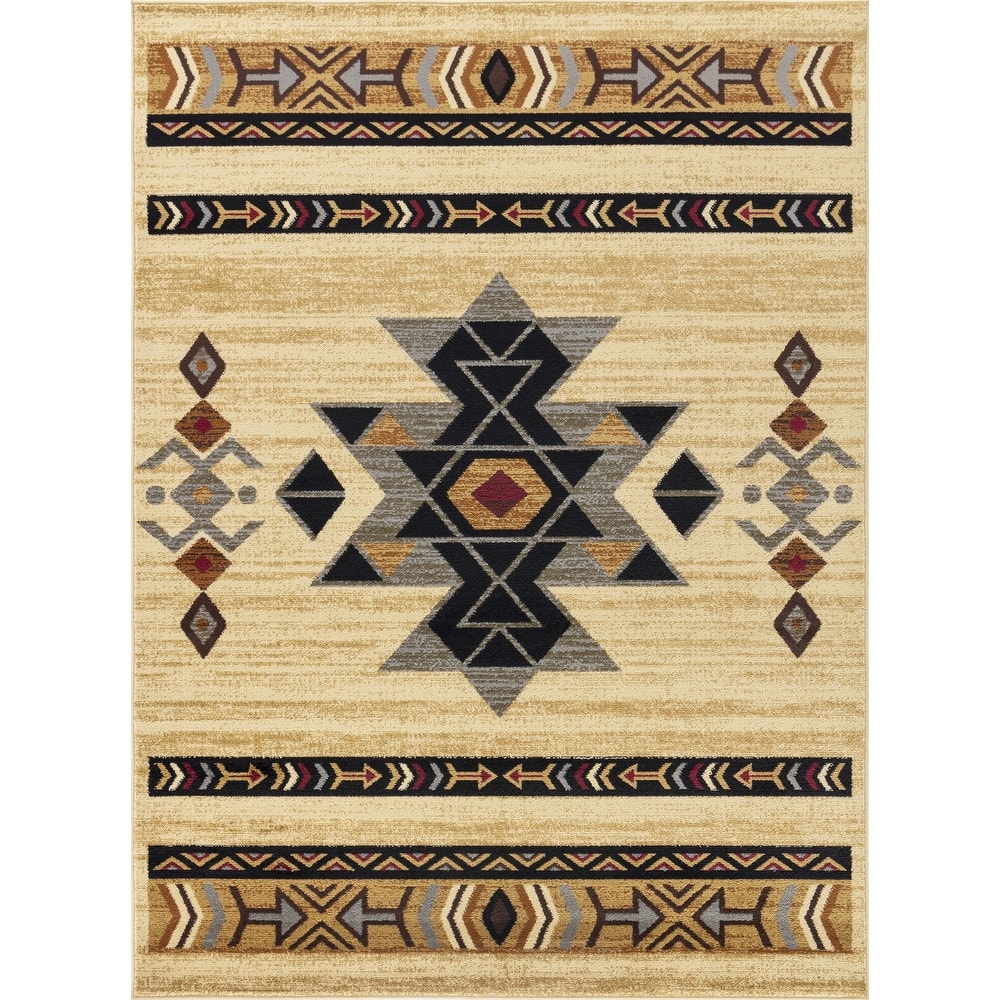 Tribes GC_YLS4006 Cream Southwest Area Rug