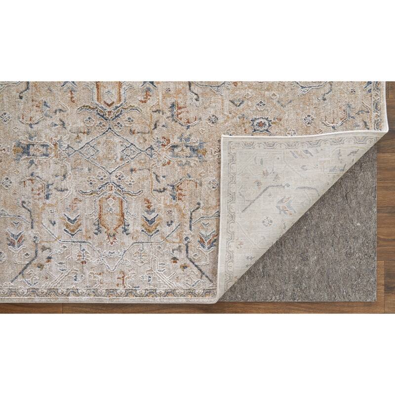 Grand Bazaar Hyannis Machine Made Distressed Transitional Area Rug