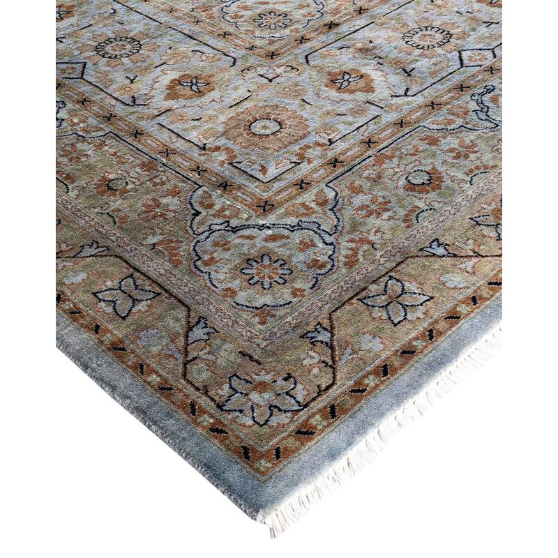 Overdyed, One-of-a-Kind Hand-Knotted Area Rug - Gray - 10' 1" x 13' 9"