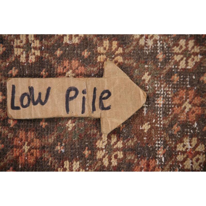 Hand Knotted Oriental 100% Wool Carpet Traditional Tribal Brown Bakhtiari Area Rug - 9' 10'' X 6' 2''