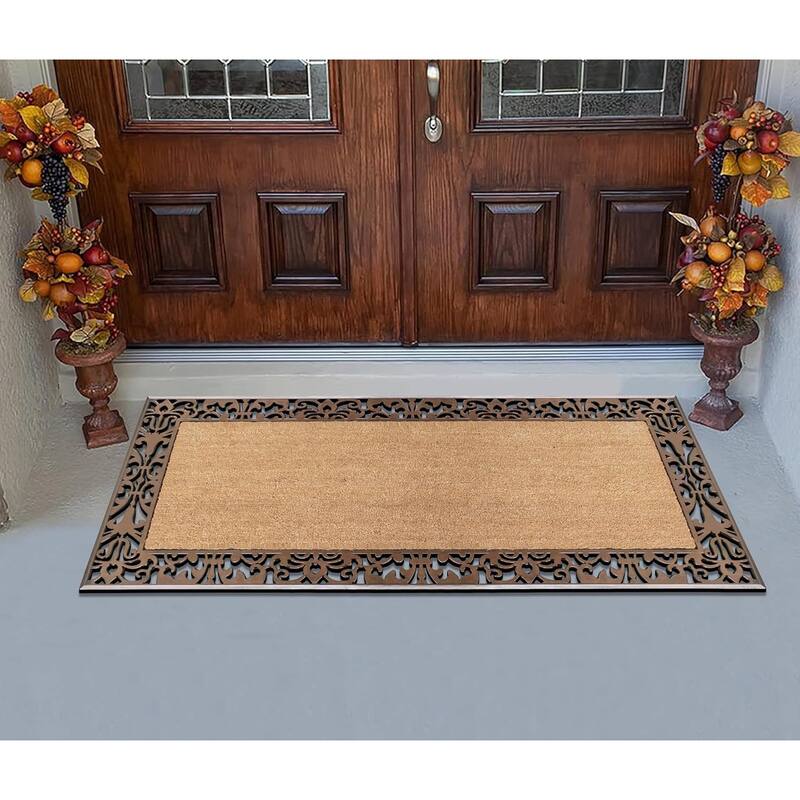 A1HC Entrance Door Mats, 30"X60", Durable Large Outdoor Rug, Non-Slip, Rubber Backed Low-Profile, Indoor Outdoor for Front Door