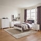 preview thumbnail 24 of 25, Roundhill Furniture Avellune 4-Piece Bedroom Set: Poster Bed with Dresser, Mirror, Chest, and 2 Nightstands, White Finish
