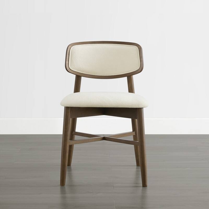 Spruce & Spring Mid-Century Upholstered Dining Chair with Solid Wood Frame