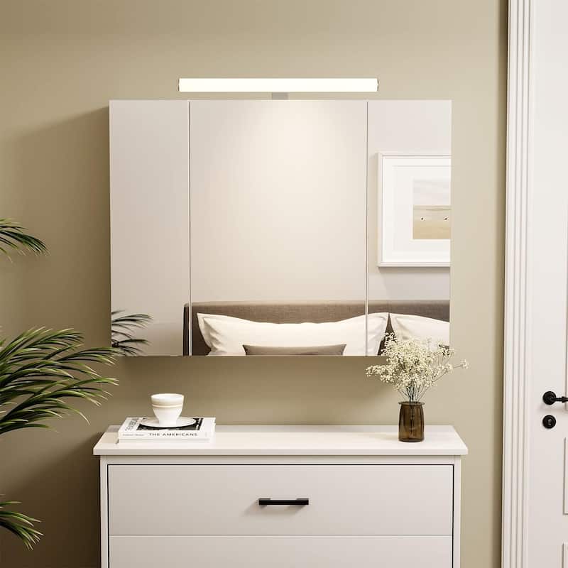 Lighted Medicine Cabinet Bathroom Wall Mounted Storage Doors