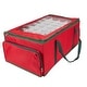 preview thumbnail 2 of 4, 24" Red and Green Christmas Ornament Storage Bag with Removable Dividers