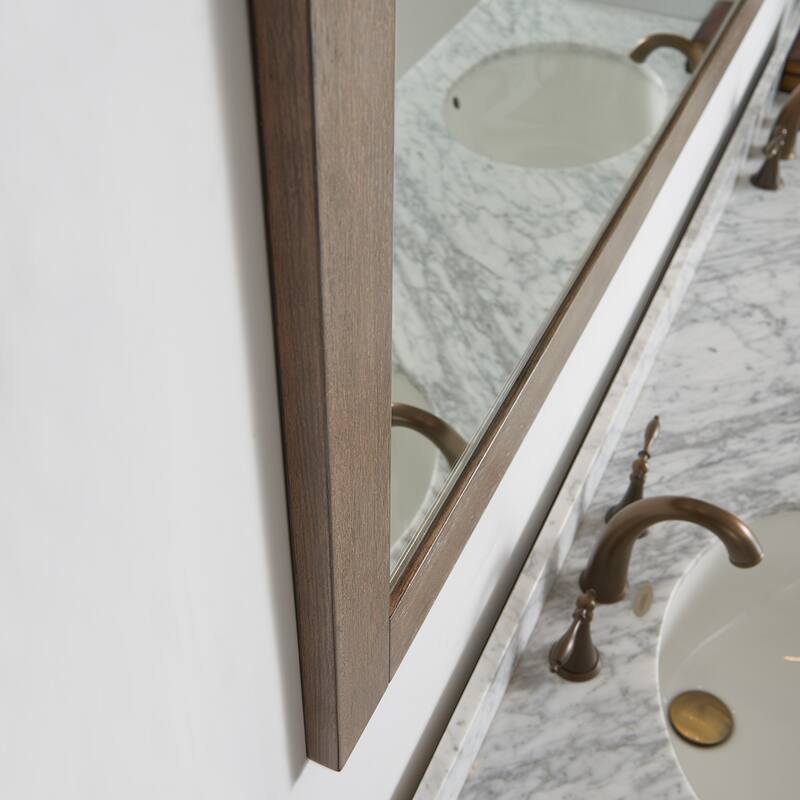 Cortes 72" Bathroom Vanity Barndoor Wall Mirror in Grey