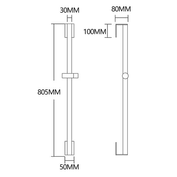 Bathroom Stainless Steel Shower Set with Lengthened Shower Sliding Bar