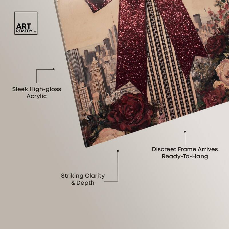 Sparkling Empire State Building Acrylic by Art Remedy, Ready to Hang