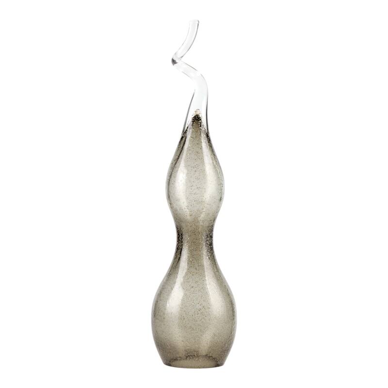 Glass Decorative Object Valencia Style for Home Office - 24" Clear - 6" x 6" x 24"