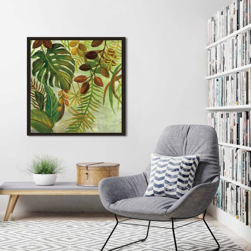 "Tropical Greenery I" Print on Floating Canvas