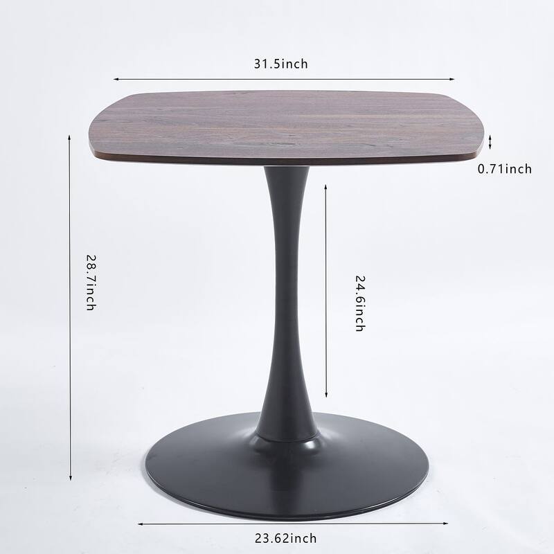 42.1"\31.49'' Mid-century Pedestal Leisure Coffee Table