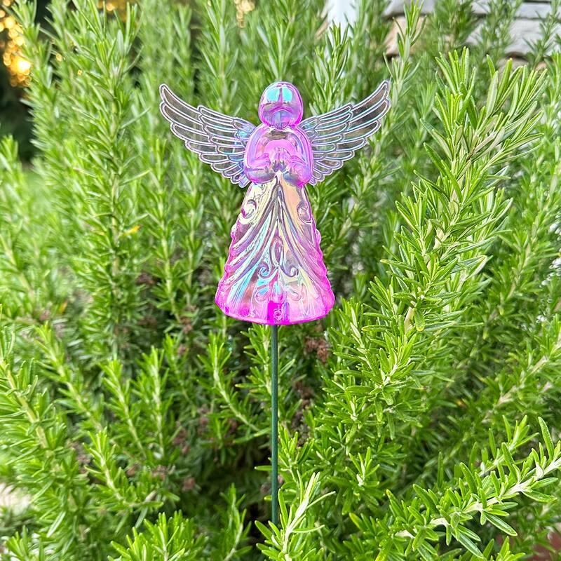 Exhart 2 Piece Angel WindyWing Garden Stakes, 4.5 by 30 Inches