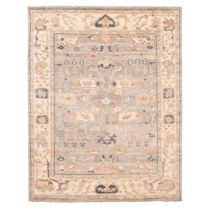 ECARPETGALLERY Hand-knotted Jules Serapi Grey Wool Rug - 7'9 x 9'10