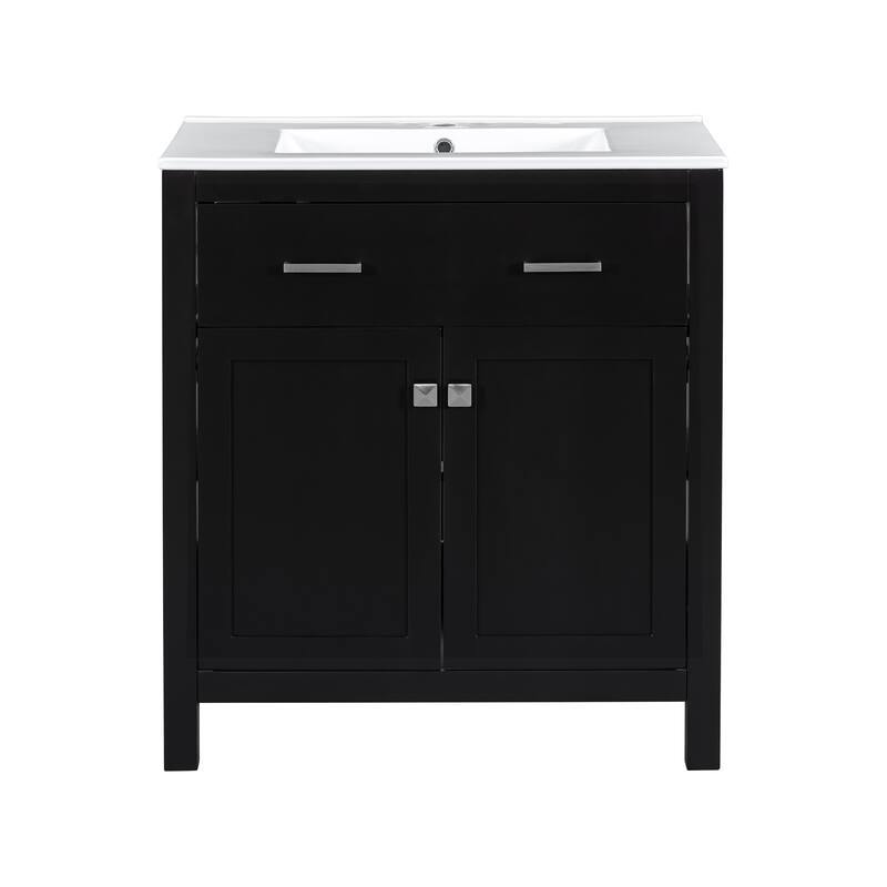 30" Bathroom Vanity with Ceramic Sink