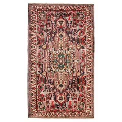 ECARPETGALLERY Hand-knotted Kayseri Dark Navy Wool Rug - 5'6 x 9'6