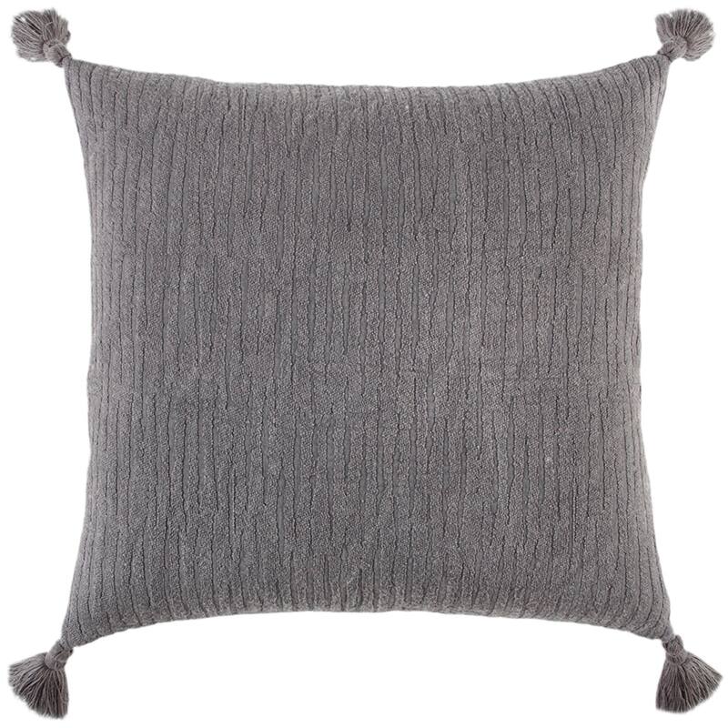 Solid With Tonal Abstract Cotton Pillow Cover