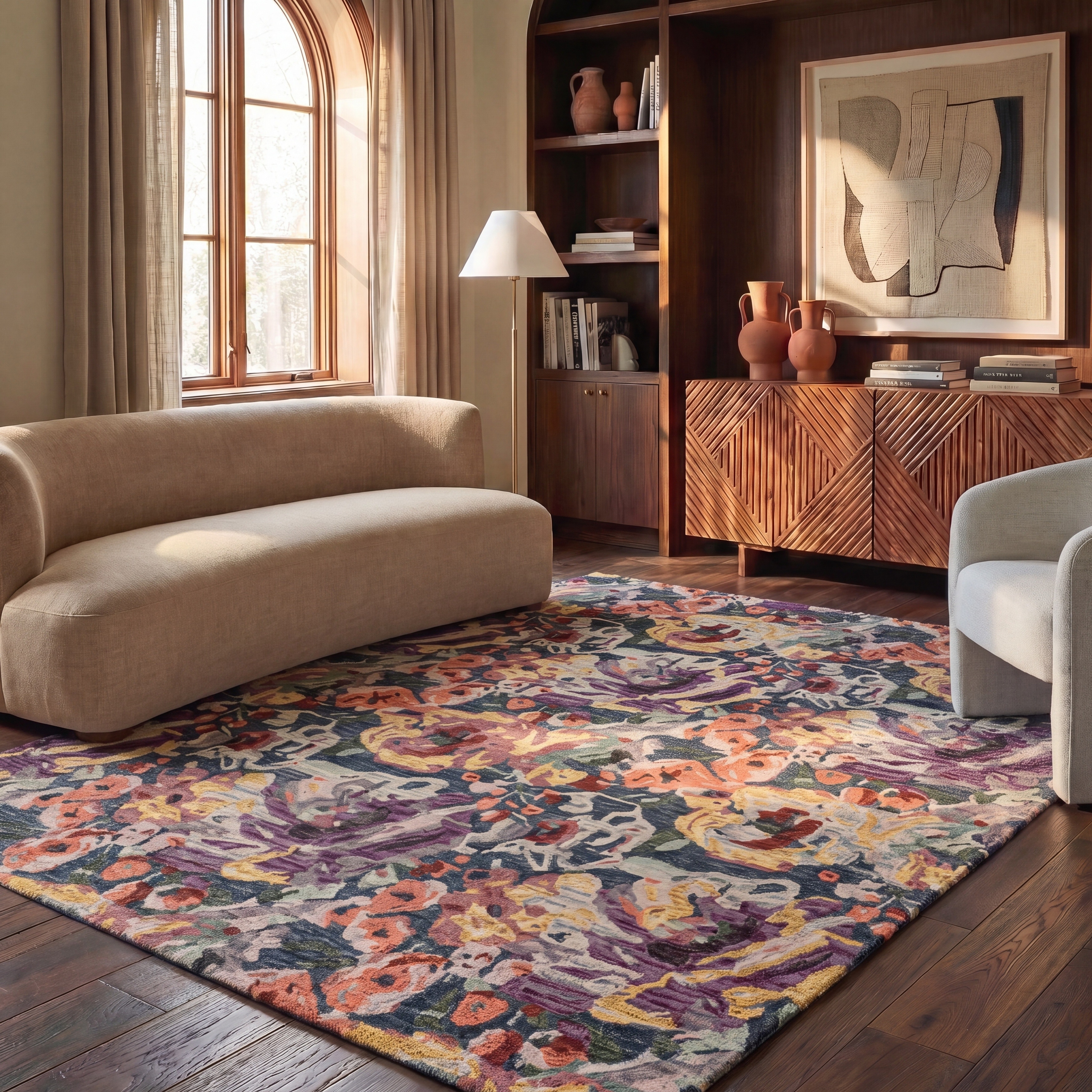 SAFAVIEH Handmade Blossom Stavroula French Country Floral Wool Rug
