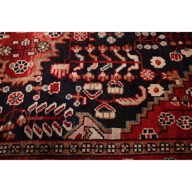 ECARPETGALLERY Hand-knotted Andelz Dark Navy, Red Wool Rug - 3'11 x 6'2