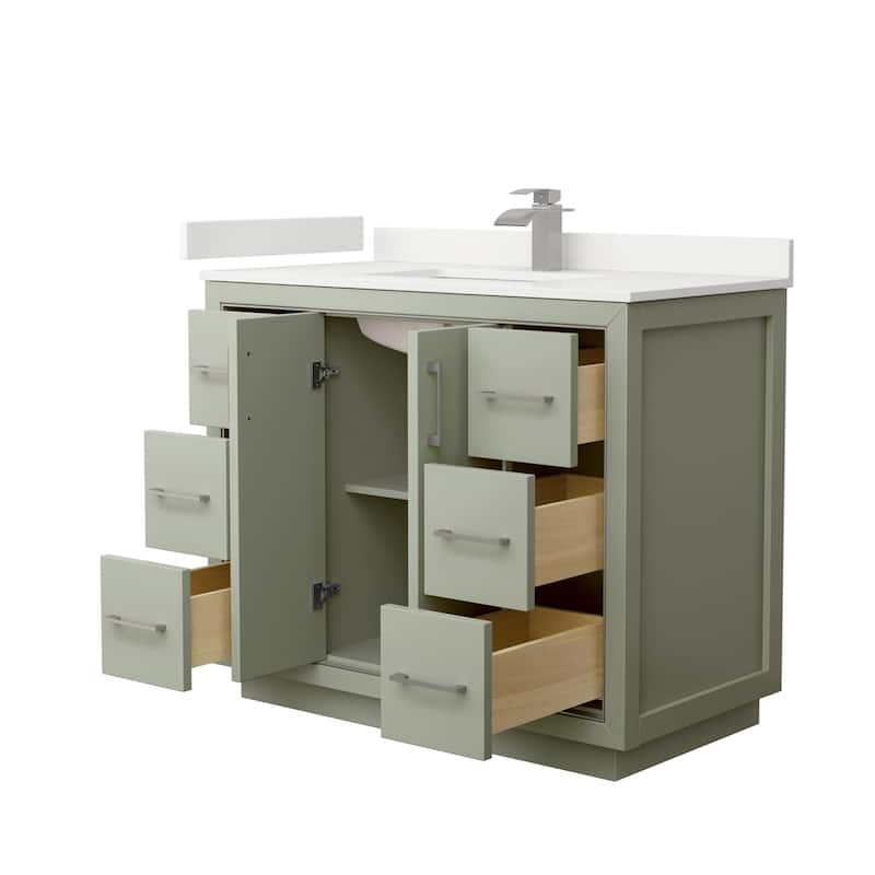 Wyndham Collection WCF111142S-QTZ-UNSMXX Icon 42" Free Standing Single