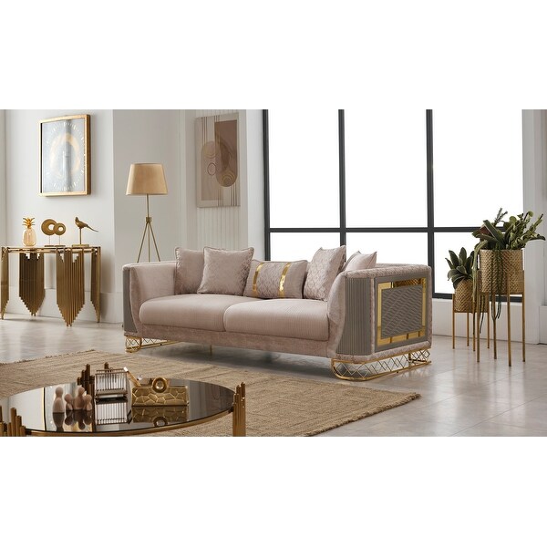 Valenza sofa gold velvet hotsell