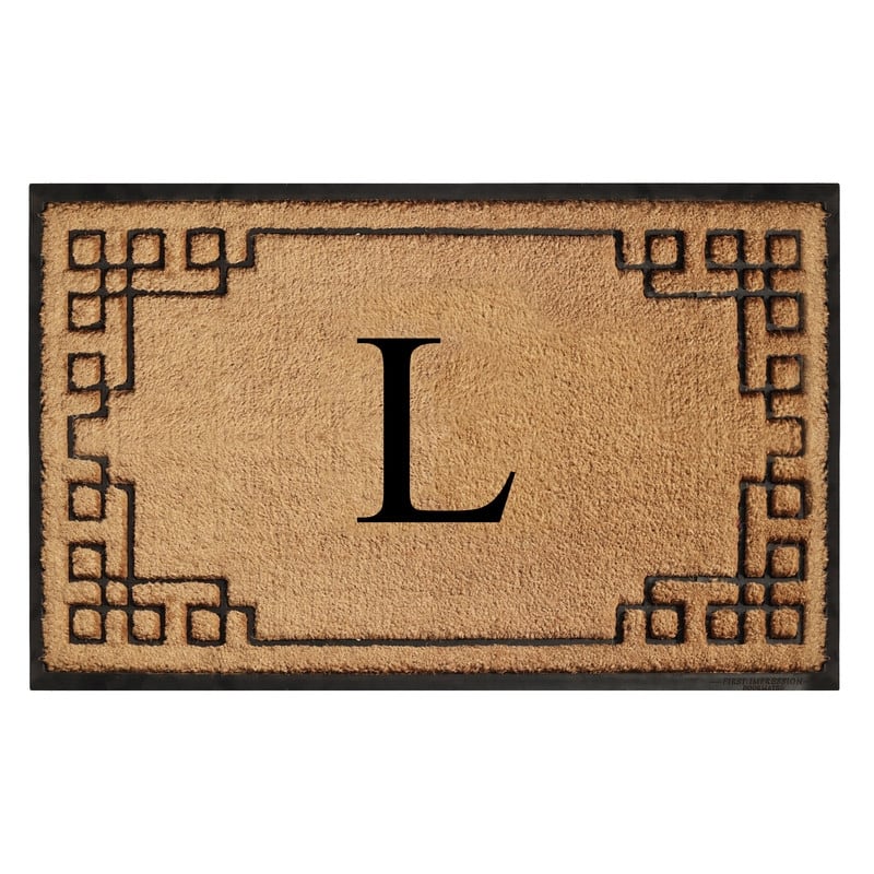 A1HC Natural Coir & Rubber Door Mat, Heavy Duty, Dirt Trapping, Long-Lasting Entrance Doormats,Thick & Durable Outdoor Entry Mat - 30" X 48" - L