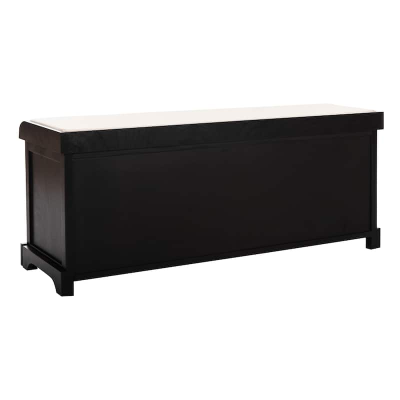 SAFAVIEH Eola Grey/ White Storage Bench - 47" x 16.1" x 19.9" - 47"W x 16"D x 20"H