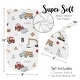 preview thumbnail 5 of 4, Construction Truck Collection Boy Baby Cocoon and Beanie Hat Sleep Sack - 2pc Set - Grey Yellow Orange Red Blue Transportation