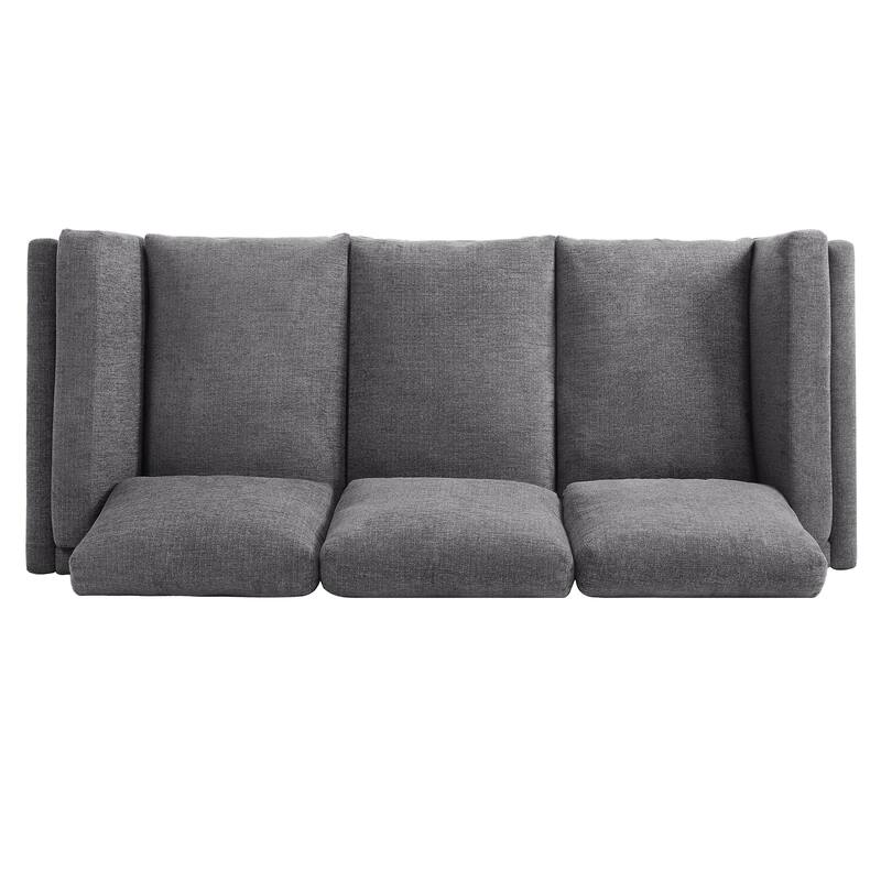 Modern 3-seater Sofa 79.5" Sofa Couch Upholstered Sofa with Dual-layer Seat Cushions for Living Room