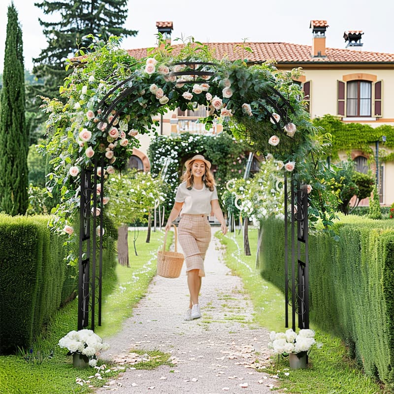 Heavy Duty Metal Garden Large Arch Arbor Trellis Wedding Ceremony Frame