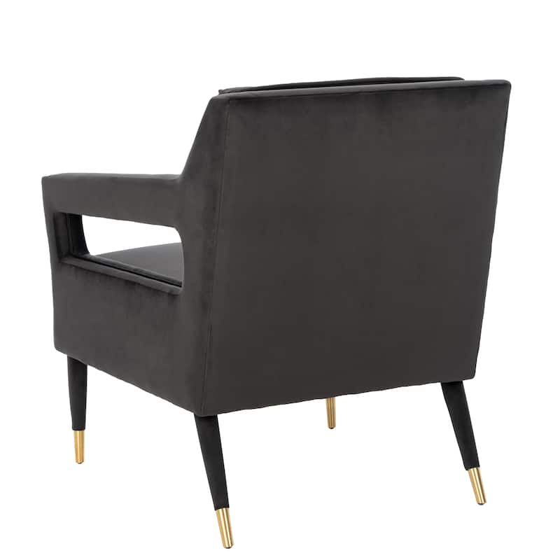 SAFAVIEH Amber Tufted Velvet Accent Chair - 30.3" x 34.1" x 33.9" - 30Wx34Dx34H